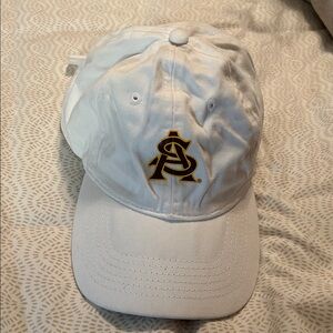 ASU White Baseball Cap Hat